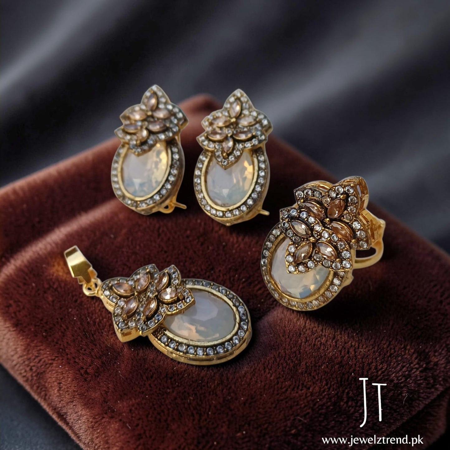 Azure Sparkle Trio: Locket Set