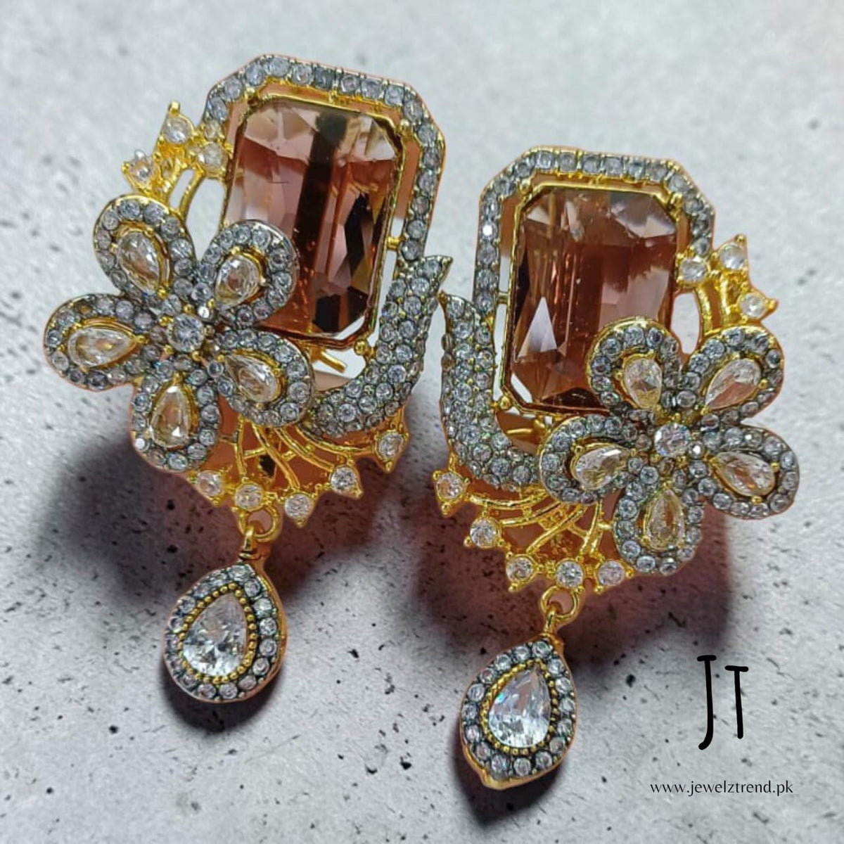 Floral Gem Majesty: Designer Jewelry