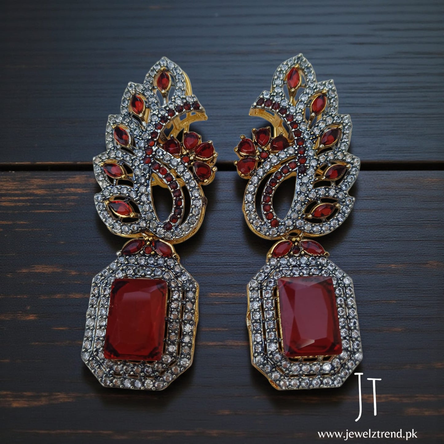 Shimmering Zircon: Long Earrings