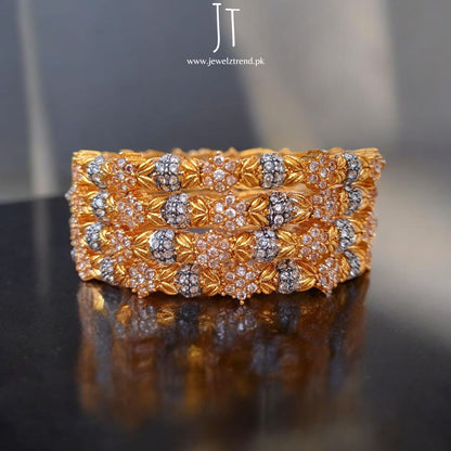 Noor Gold Zircon Bangles