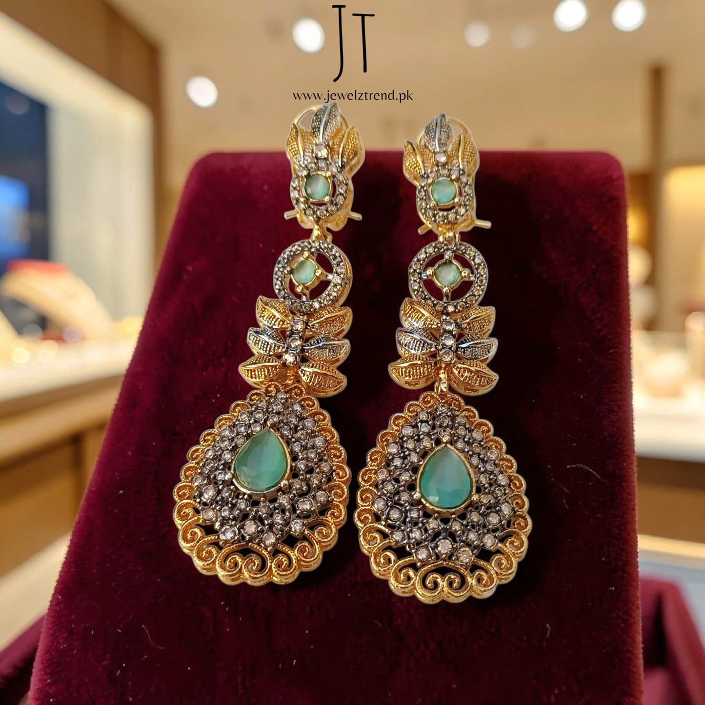 Whispering Leaf: Designer Earrings