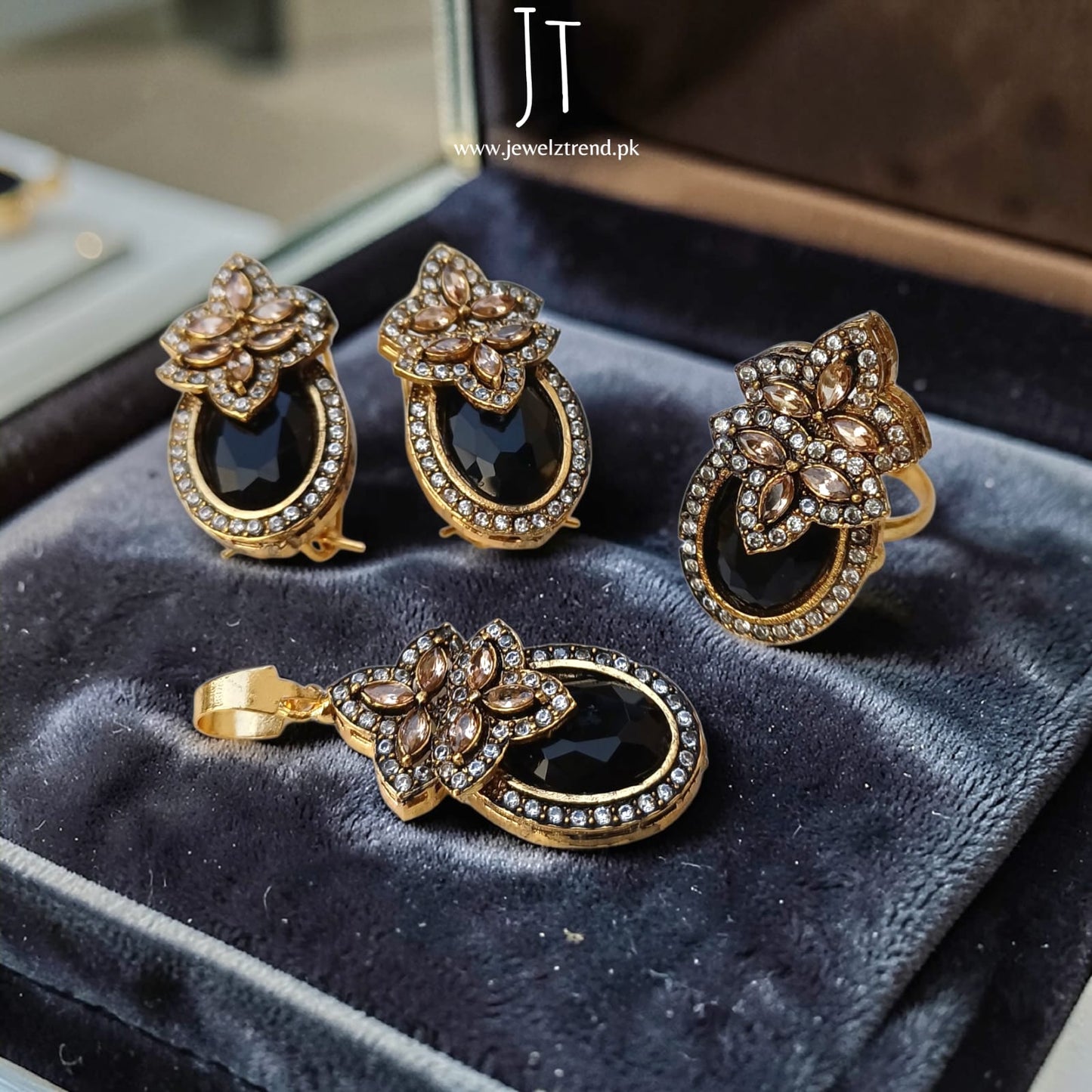 Azure Sparkle Trio: Locket Set