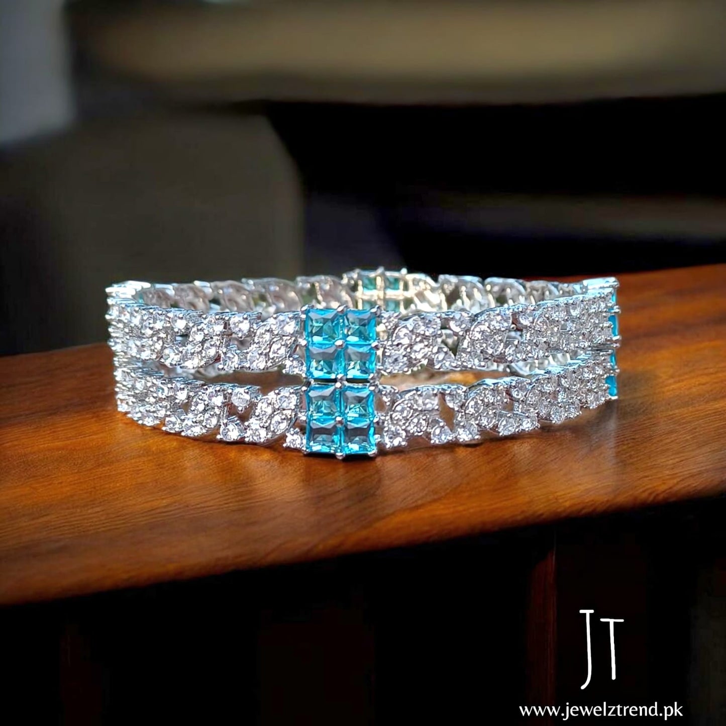 AD Bangles: Silver with Turquoise