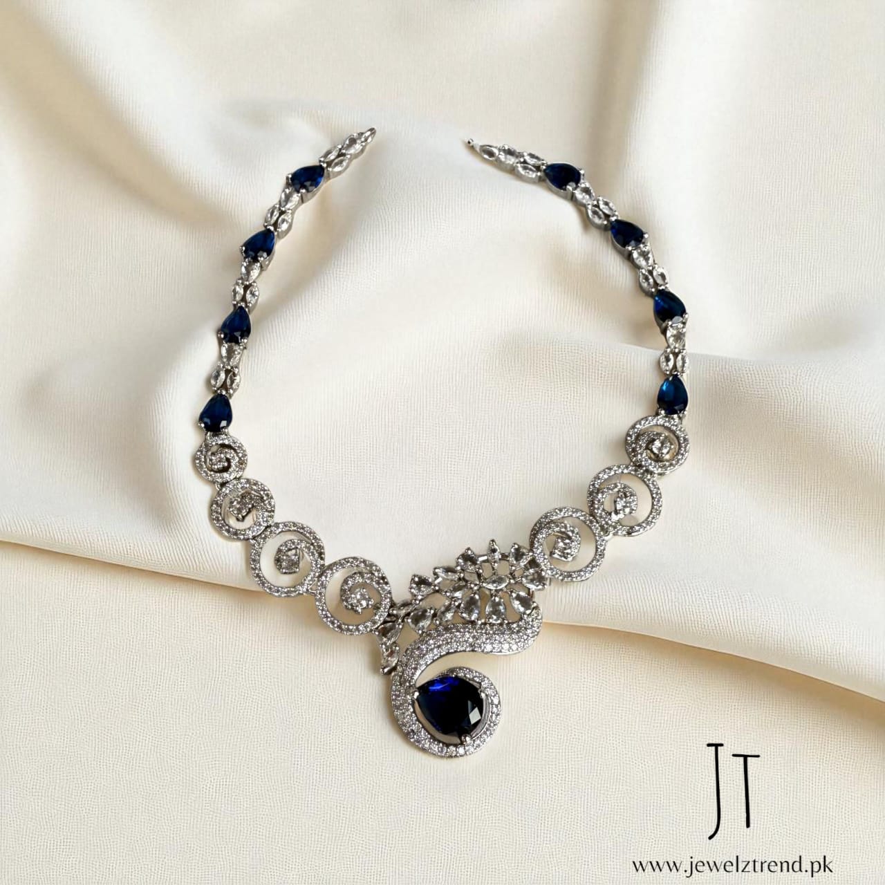 Signature AD Necklace Set (Sapphire)