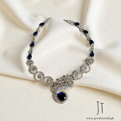 Signature AD Necklace Set (Sapphire)