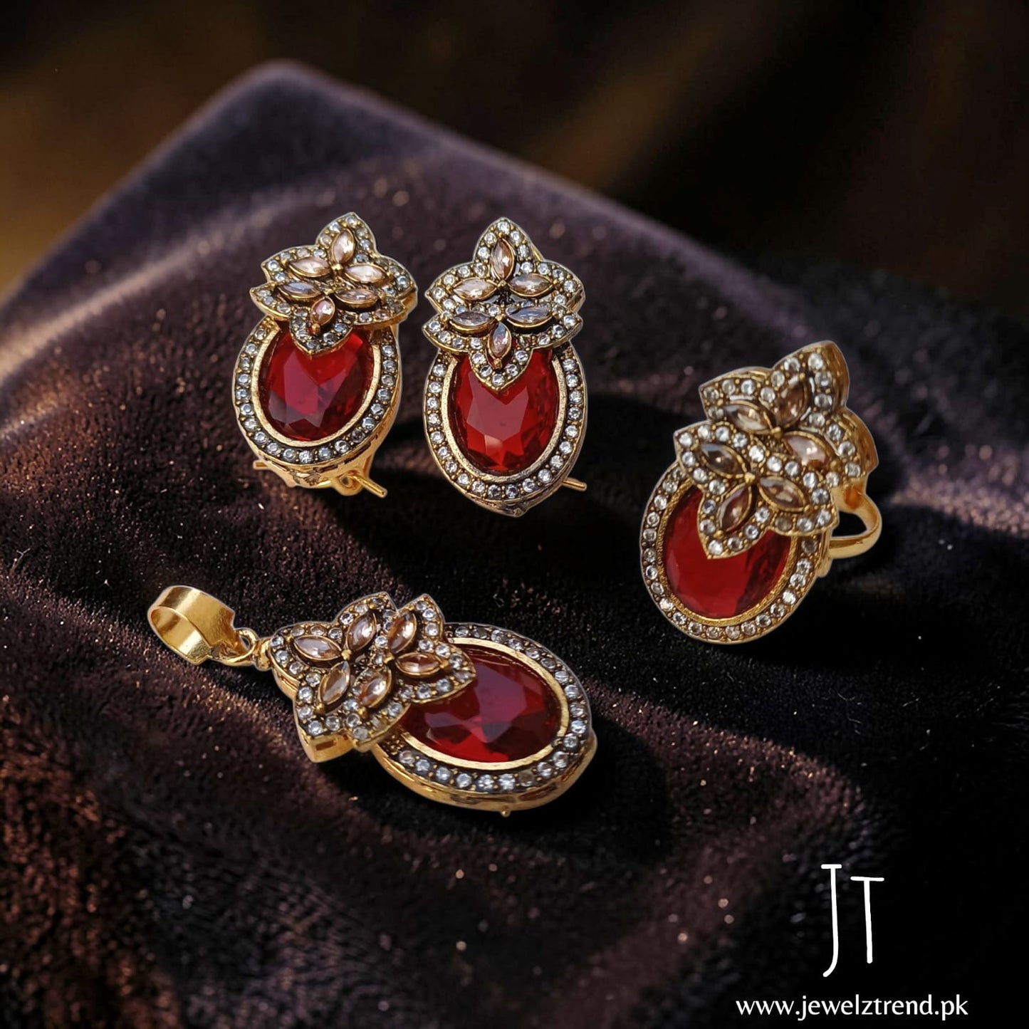 Azure Sparkle Trio: Locket Set