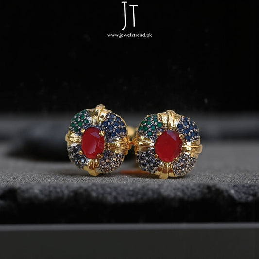 Cuboid Jurao Tops: Gold plated