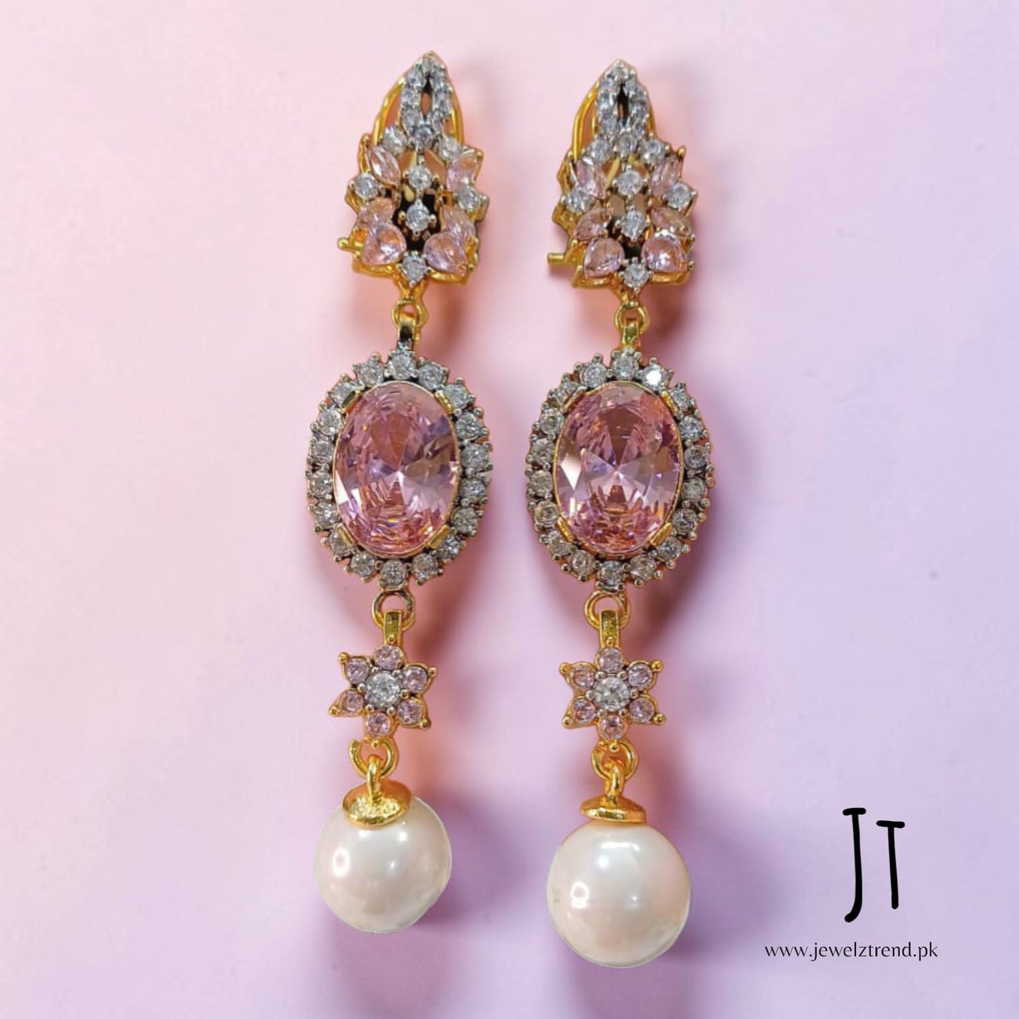 Bold Stone Long Earrings