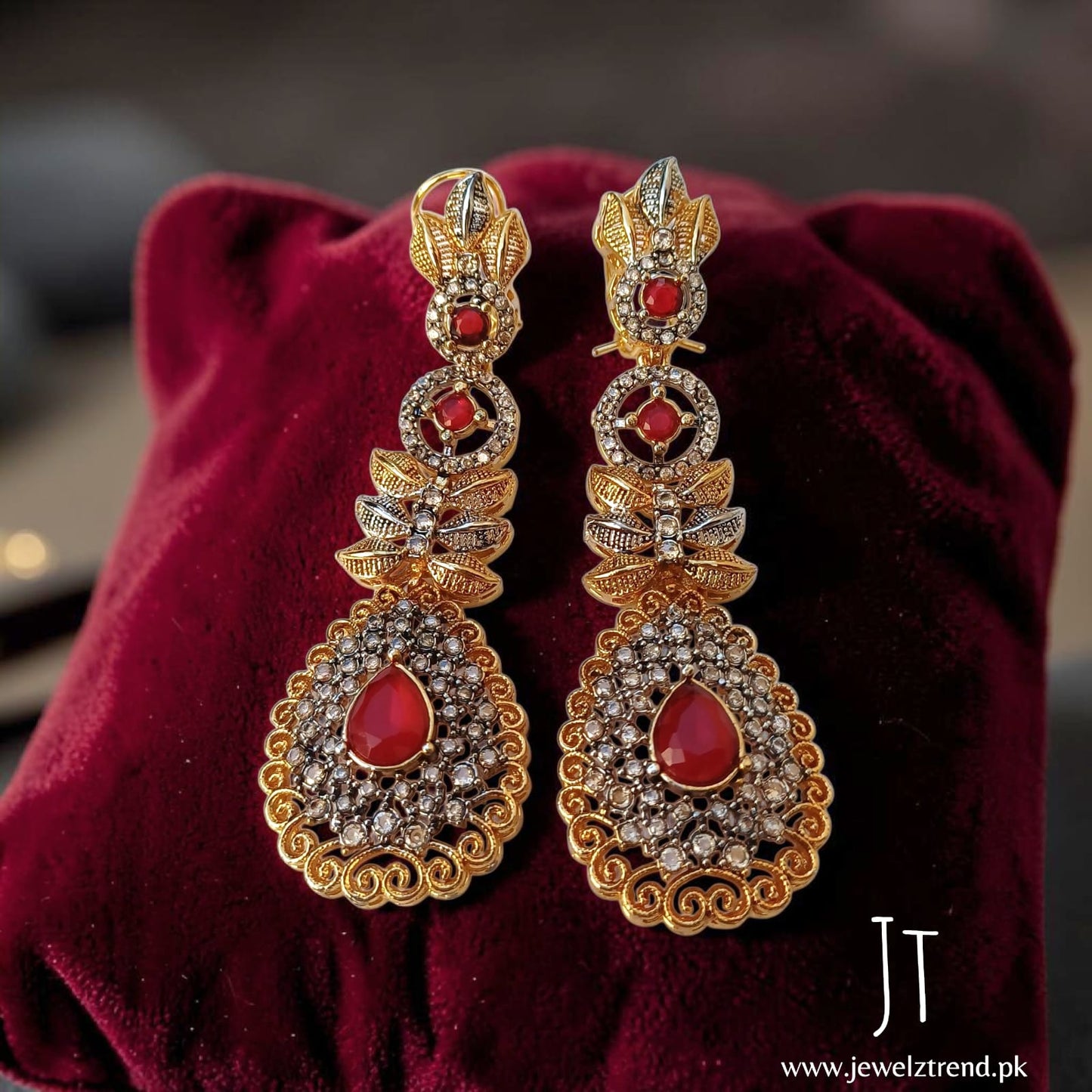 Whispering Leaf: Designer Earrings