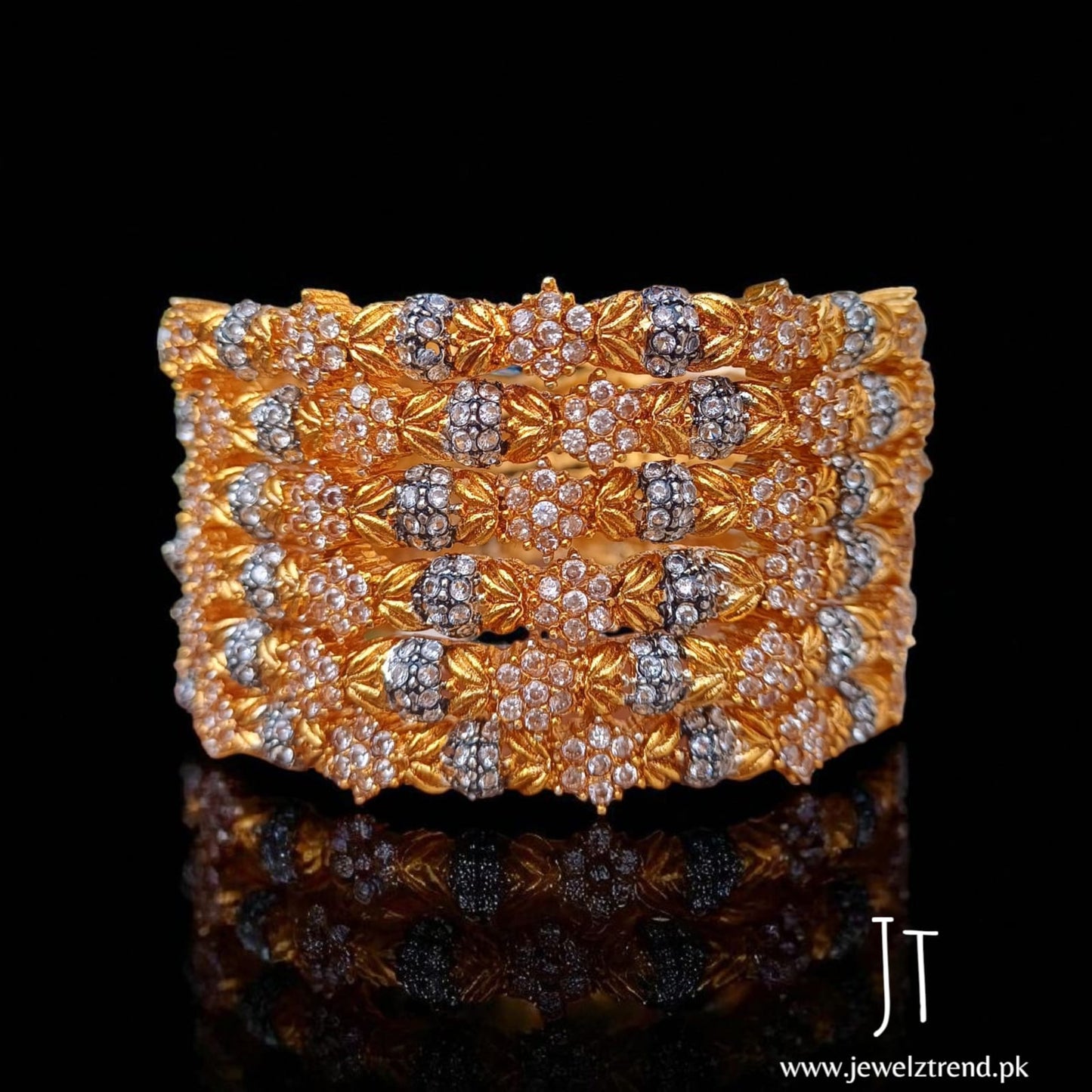Noor Gold Zircon Bangles
