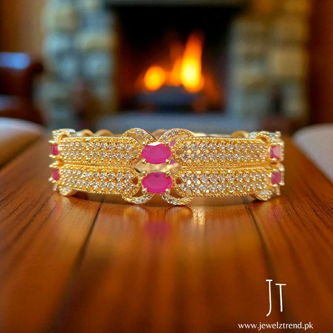 Imperial Ruby: AD Premium Bangles – Jewelz Trend