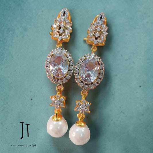 Bold Stone Long Earrings