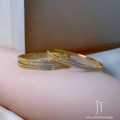 Sleek 2 toned AD Bangles