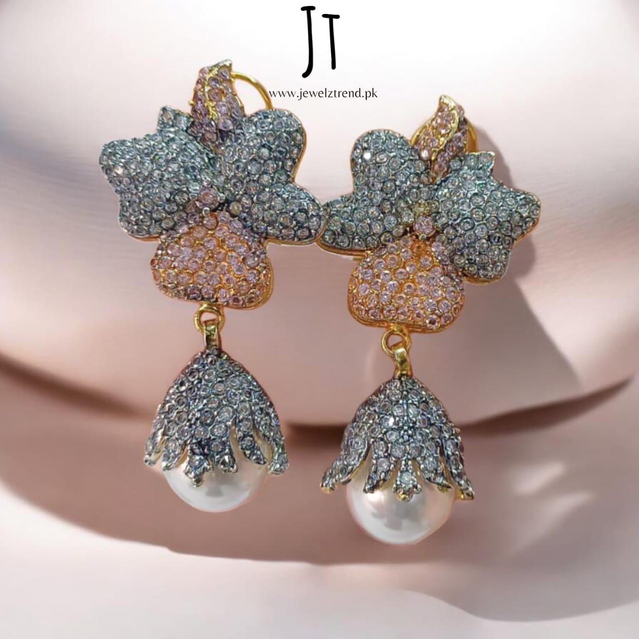 Floral Zirconia Earrings