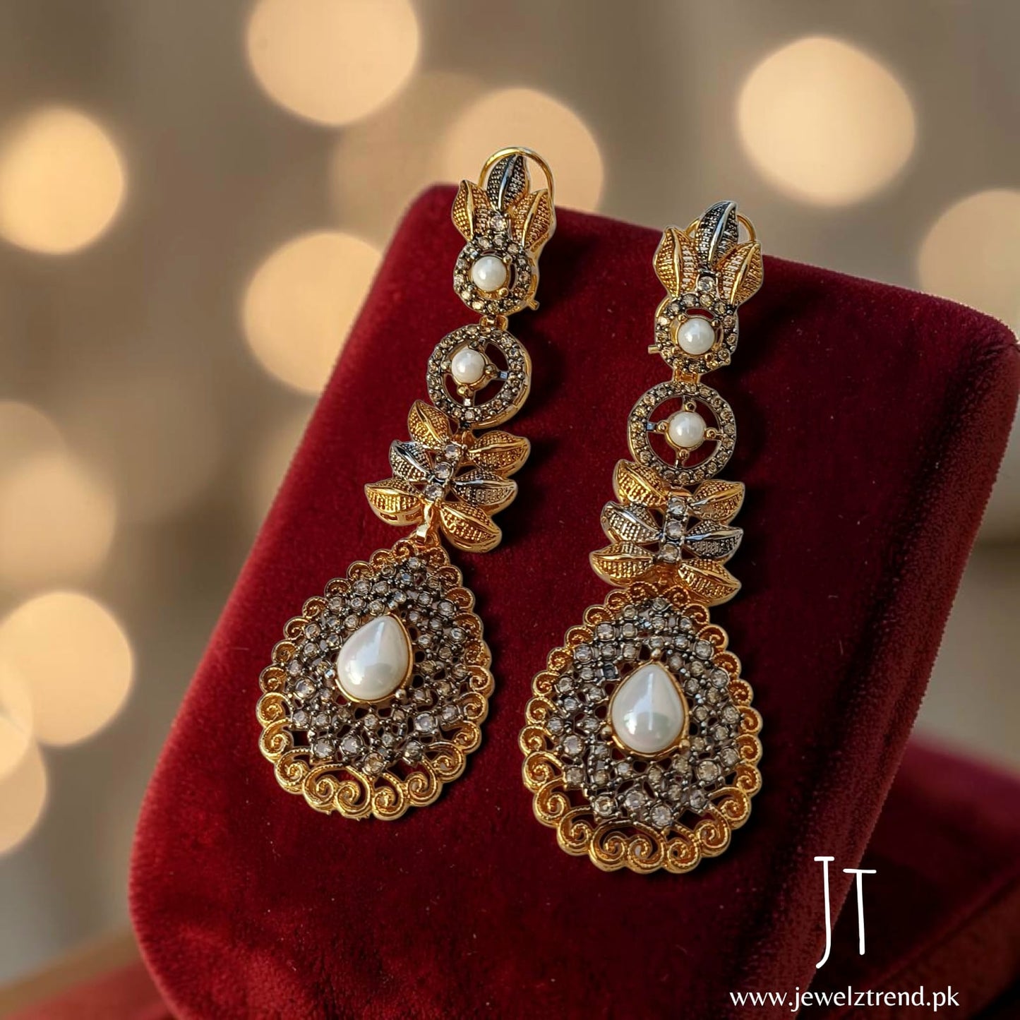 Whispering Leaf: Designer Earrings