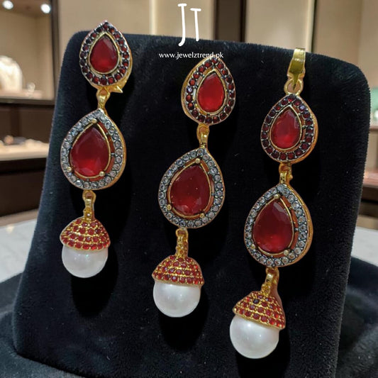 Deeba: Combo with Long Earrings