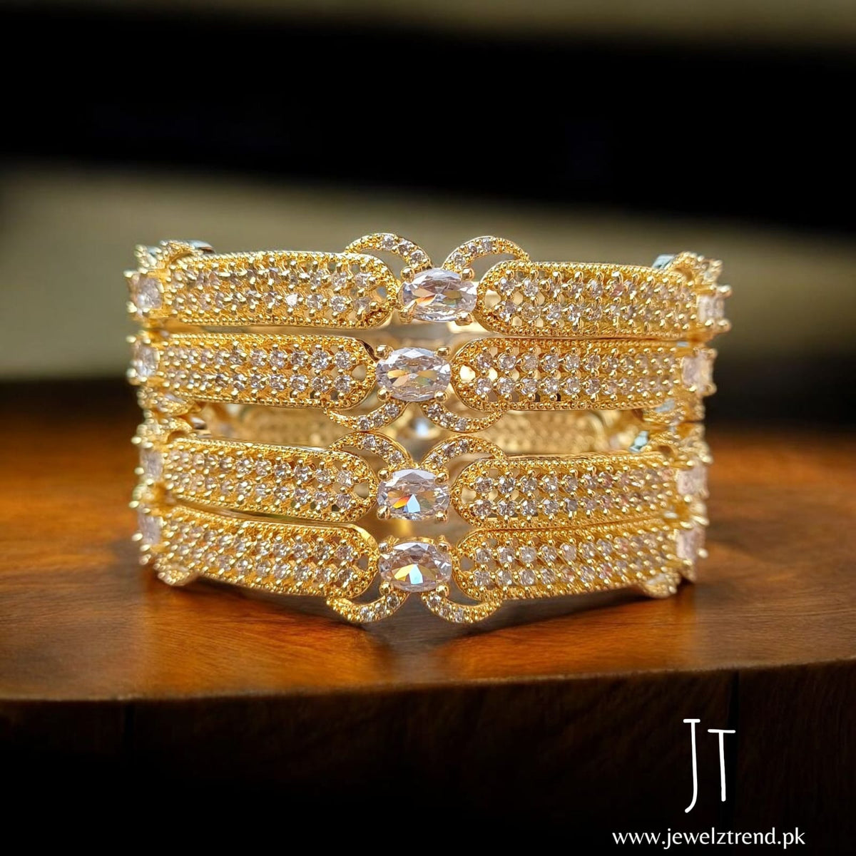 Imperial Gold: AD Premium Bangles
