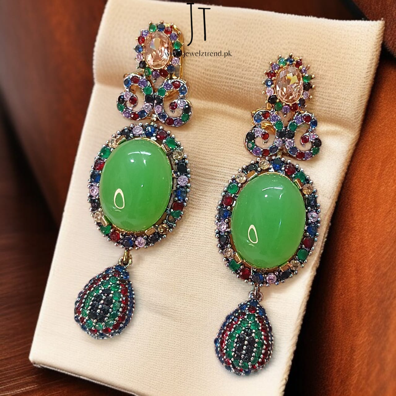 Bold Stone Zircon Earrings