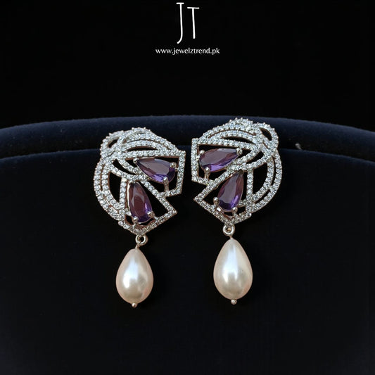 Sophisticated Silver AD Earrings