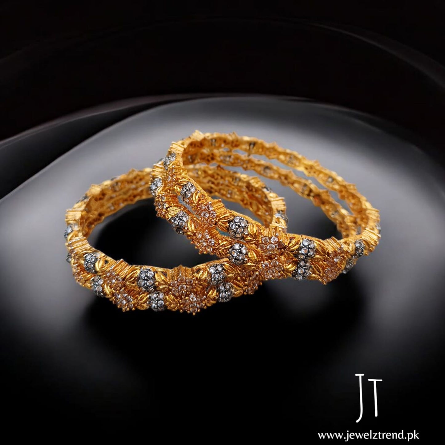 Noor Gold Zircon Bangles