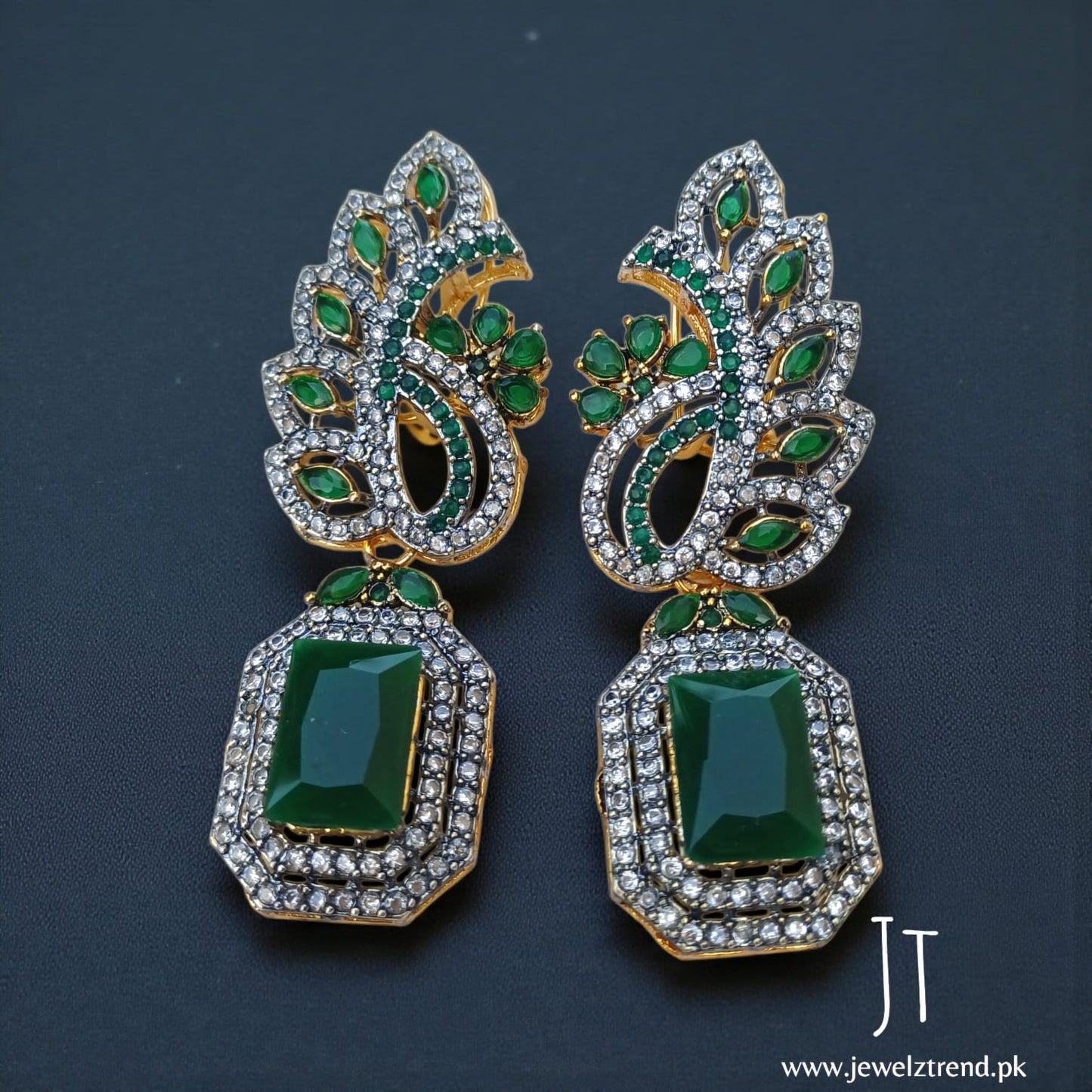 Shimmering Zircon: Long Earrings