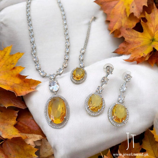 Sunshine Treat: Yellow Doublet Mala Set