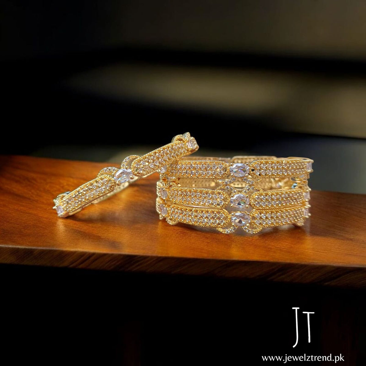 Imperial Gold: AD Premium Bangles